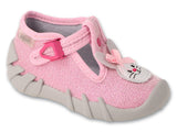 Befado Pink Daycare Slippers / Sneakers with Bunny Patch - SPEEDY | 110P374N