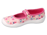 Befado Pink Daycare Slippers / Sneakers with Multicolor Pattern - BLANCA | 114X522