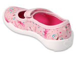 Befado Pink Daycare Slippers / Sneakers with Butterfly Pattern - BLANCA | 114X523