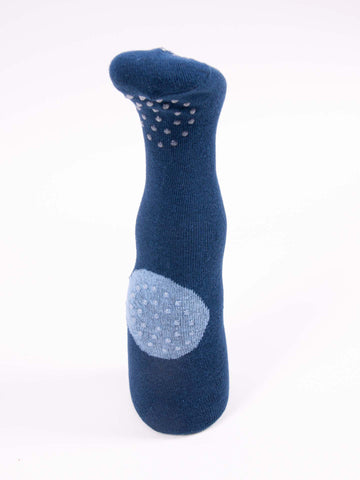 YO! Boys' Dark Blue Cotton Crawling Tights with ABS on Feet and Knees | RAB-0025C-TRUCK2