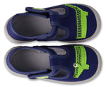 Befado Dark Blue Daycare Slippers / Sneakers with Crocodile Pattern HONEY | 631P021