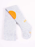 YO! Boys' Gray Cotton Crawling Tights with ABS on Feet and Knees | RAB-0025C-MONSTERTRUCK