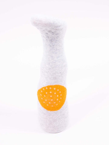 YO! Boys' Gray Cotton Crawling Tights with ABS on Feet and Knees | RAB-0025C-MONSTERTRUCK