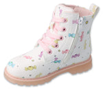 Befado White Ankle Boots with Candy Patter - CANDY | 169X034