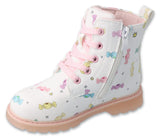 Befado White Ankle Boots with Candy Patter - CANDY | 169X034