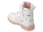 Befado White Ankle Boots with Candy Patter - CANDY | 169X034