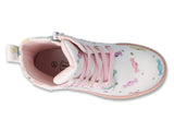 Befado White Ankle Boots with Candy Patter - CANDY | 169X034