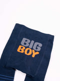 YO! Boys' Dark Blue Cotton Crawling Tights with ABS on Feet and Knees | RAB-0025C-BIGBOY