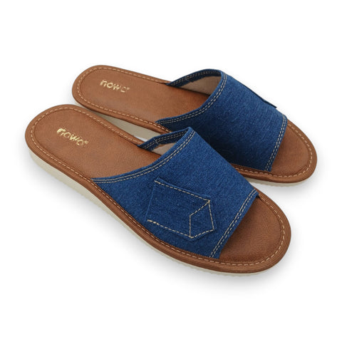 Women's Blue Jeans Slippers | K-1163