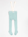 YO! Girl's Light Green Cotton Tights with Suspenders | RAB-0047GLGR