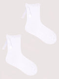 YO! Girls' White Socks with Bows  |  SKA-161G