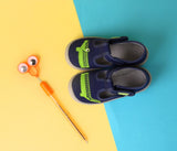 Befado Dark Blue Daycare Slippers / Sneakers with Crocodile Pattern HONEY | 631P021