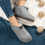 Women's Handmade Felt & Natural Sheep's Wool Insulated Slippers - Bamboszki | BK-4202
