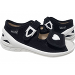 Waldi Black Sandals with White Heart EVA2 | 282-632