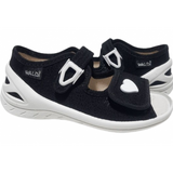 Waldi Black Sandals with White Heart EVA2 | 282-632