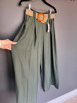 Italian-style Wide Leg Pants with Belt | C25C2077