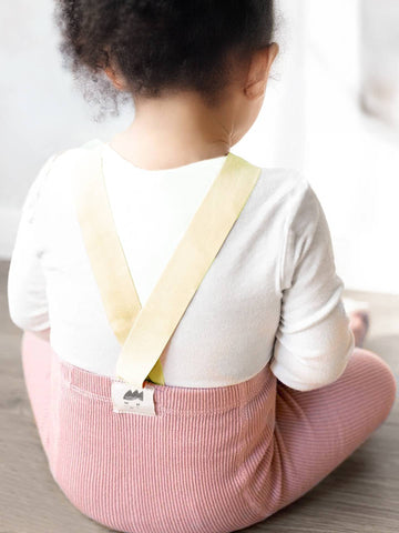 YO! Girl's Pink Cotton Tights with Suspenders | RAB-0047GP