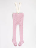 YO! Girl's Pink Cotton Tights with Suspenders | RAB-0047GP