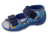 Befado Blue Sandals with Planes Pattern SNAKE | 350P052