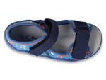 Befado Blue Sandals with Planes Pattern SNAKE | 350P052