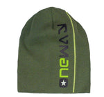 Boys' Olive Green Printed Beanie ~6-12 years | 44/234-D