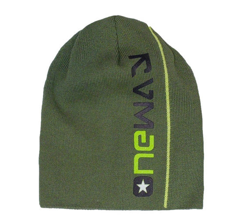 Boys' Olive Green Printed Beanie ~6-12 years | 44/234-D