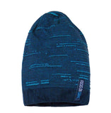 Boys' Dark Blue Patterned Beanie ~ 6-12 years | 38/193-E