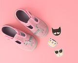 Befado Pink Daycare Slippers / Sneakers with Cat Patch - HONEY | 631P020
