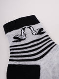 YO! Kids' Gray Ankle Socks with Boots print and ABS | SKA-003BGB