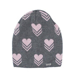 Gray Beanie with Hearts Print ~ 6-12 years | 40/137-G