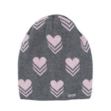 Gray Beanie with Hearts Print ~ 6-12 years | 40/137-G