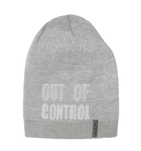 Boys' Gray Printed Beanie ~6-12 years | 40/191-E