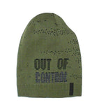 Boys' Olive Green Printed Beanie ~6-12 years | 40/191-F