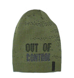 Boys' Olive Green Printed Beanie ~6-12 years | 40/191-F