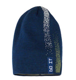 Boys' Dark Blue Printed Beanie ~6-12 years | 42/214-I