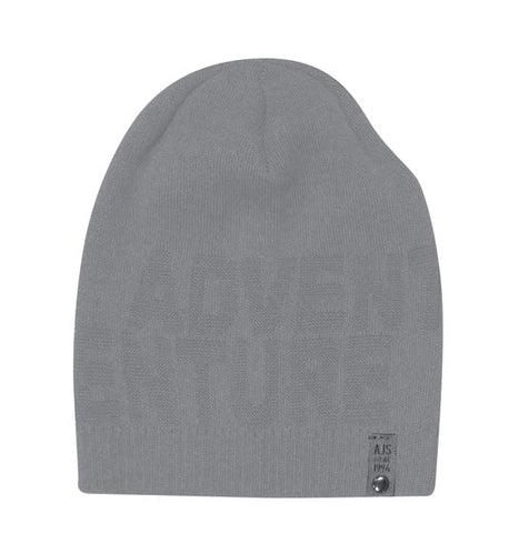 Boys' Steel Gray Printed Beanie ~6-12 years | 40/229-E