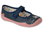 Befado Dark Blue Daycare Slippers / Sneakers with Heart Pattern - BLANCA | 114X489