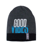 Boys' Graphite and Black Printed Beanie ~6-12 years | 42/207-B