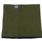 Kids' Olive Green Ribbed Double Sided Tube Scarf - KOMIN / TUBA | 42/233-E