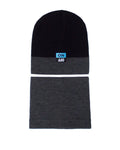 Boys' Black and Graphite Beanie and Tube Scarf Set | 42/598-H