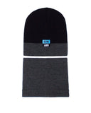 Boys' Black and Graphite Beanie and Tube Scarf Set | 42/598-H