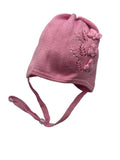 Newborn Girls' 100% Cotton Tied Beanie ~0-1 months | N69