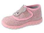 Befado Pink Daycare Slippers / Sneakers with Bear Patch - HONEY | 454P037