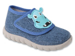 Befado Dark Blue Daycare Slippers with Hippo Patch / Sneakers - FLEXI | 454P038