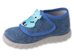 Befado Dark Blue Daycare Slippers with Hippo Patch / Sneakers - FLEXI | 454P038