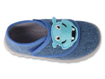 Befado Dark Blue Daycare Slippers with Hippo Patch / Sneakers - FLEXI | 454P038