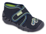 Befado Dark Blue Daycare Slippers / Sneakers with Car Pattern SPEEDY | 523P018
