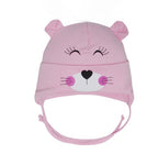 Pink Girls' Tied Hat with Mouse Print - 1-3 Years | 46/016-46-P