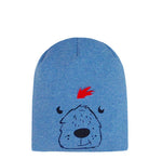 Boys' Blue Jeans Hat with Dog Print - 1-5 Years | 46/064-D