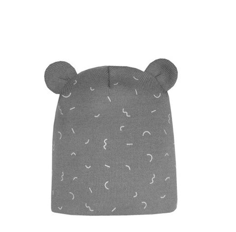 Boys' Dark Gray Hat with Bear Ears - 4-5 Years | 46/070-DG